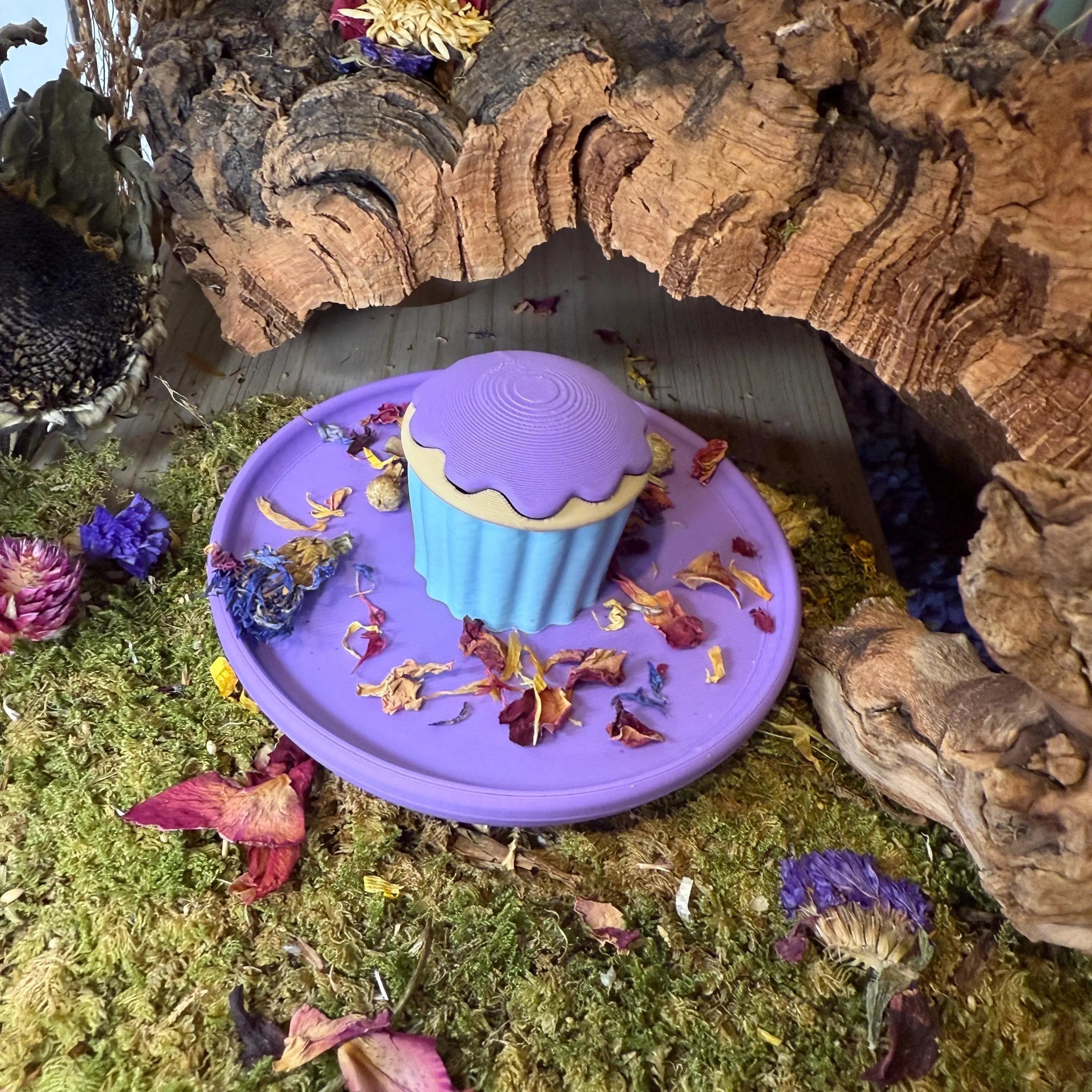 Cupcake Plate: Small Pet Food Dish RoseLark Pet Products