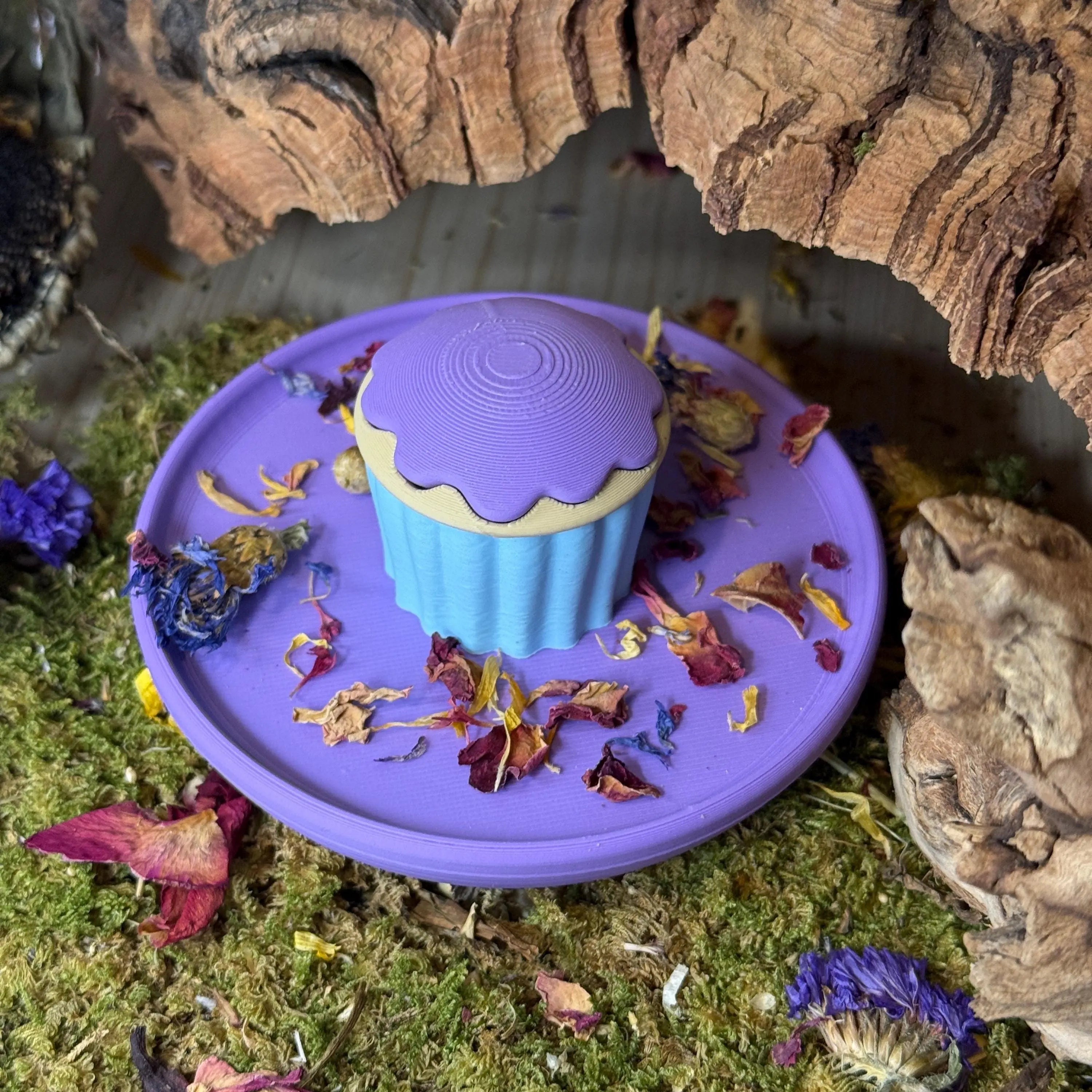 Cupcake Plate: Small Pet Food Dish RoseLark Pet Products