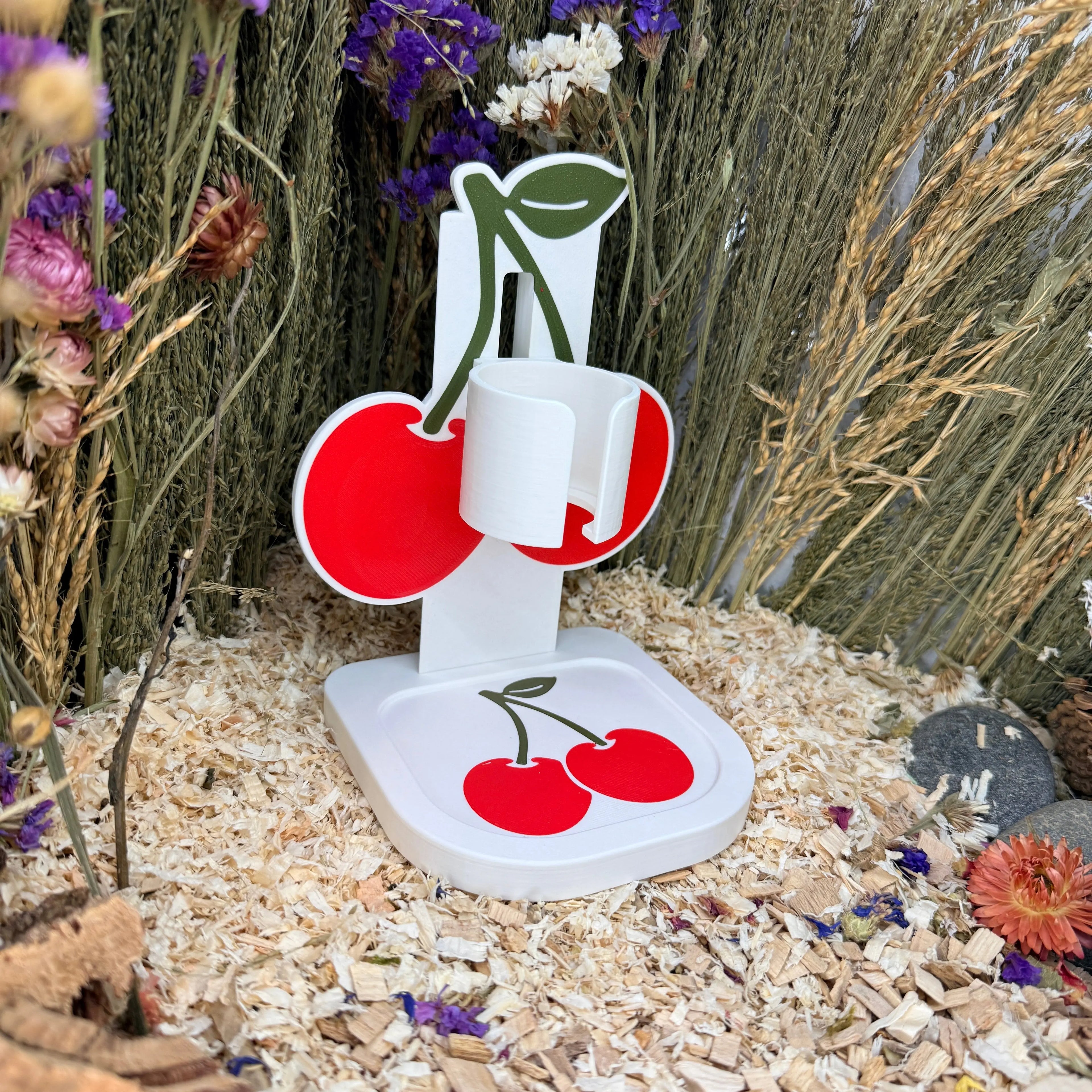 Cherries Adjustable Water Bottle Holder RoseLark Pet Products