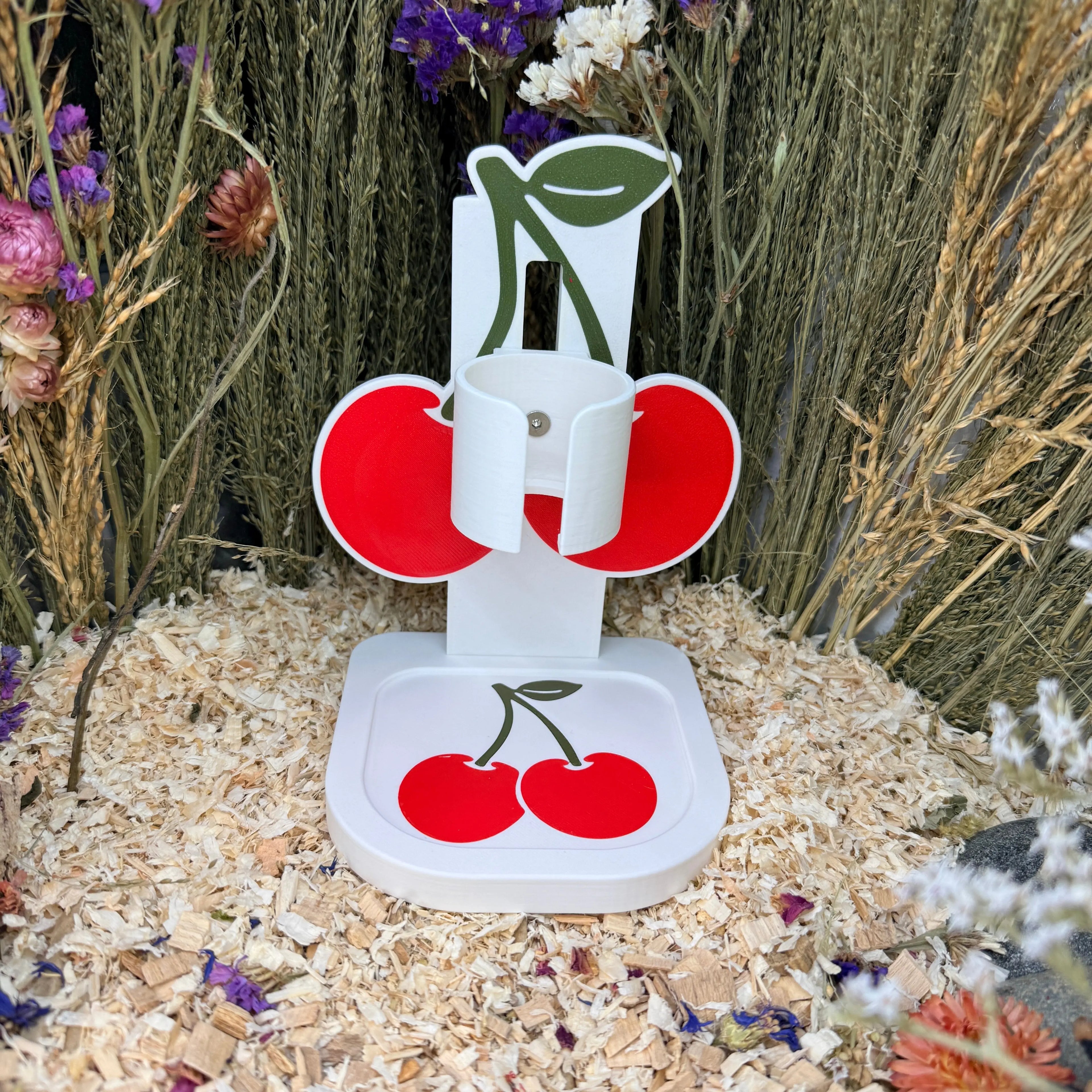 Cherries Adjustable Water Bottle Holder RoseLark Pet Products