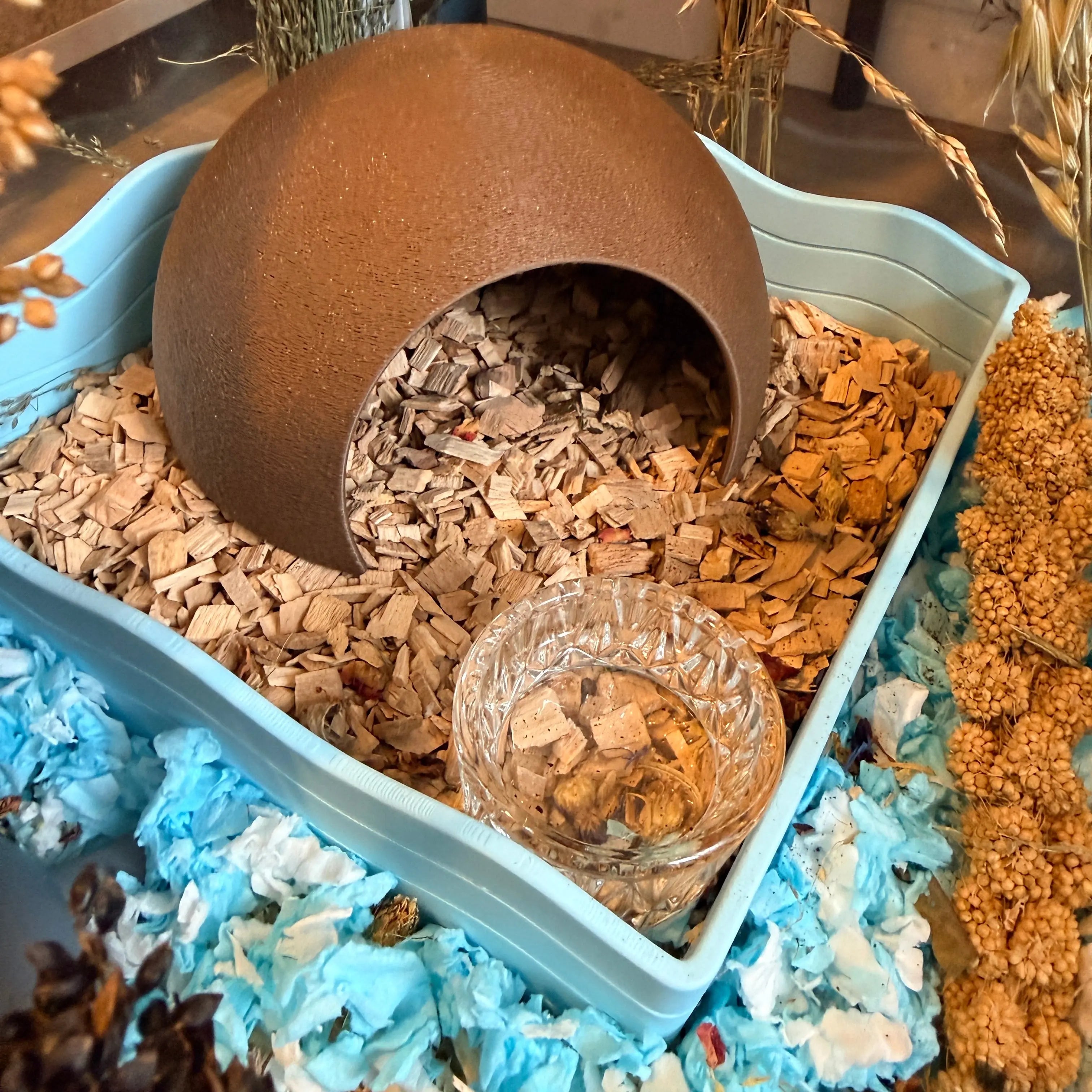 Large Half Coconut Cave Hideout RoseLark Pet Products