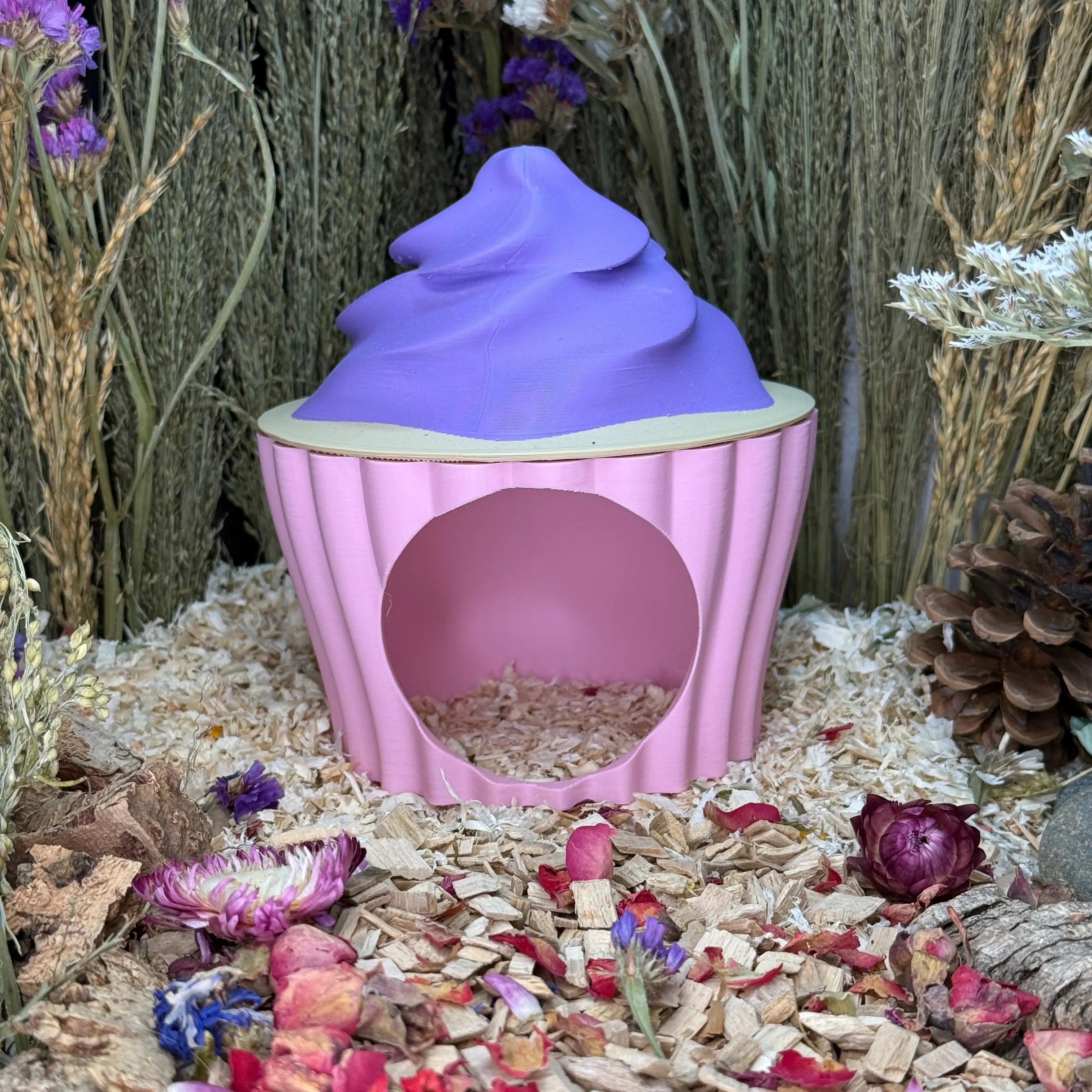 Cupcake Hide Open Base small pet hideout with removable lid in colourful options
