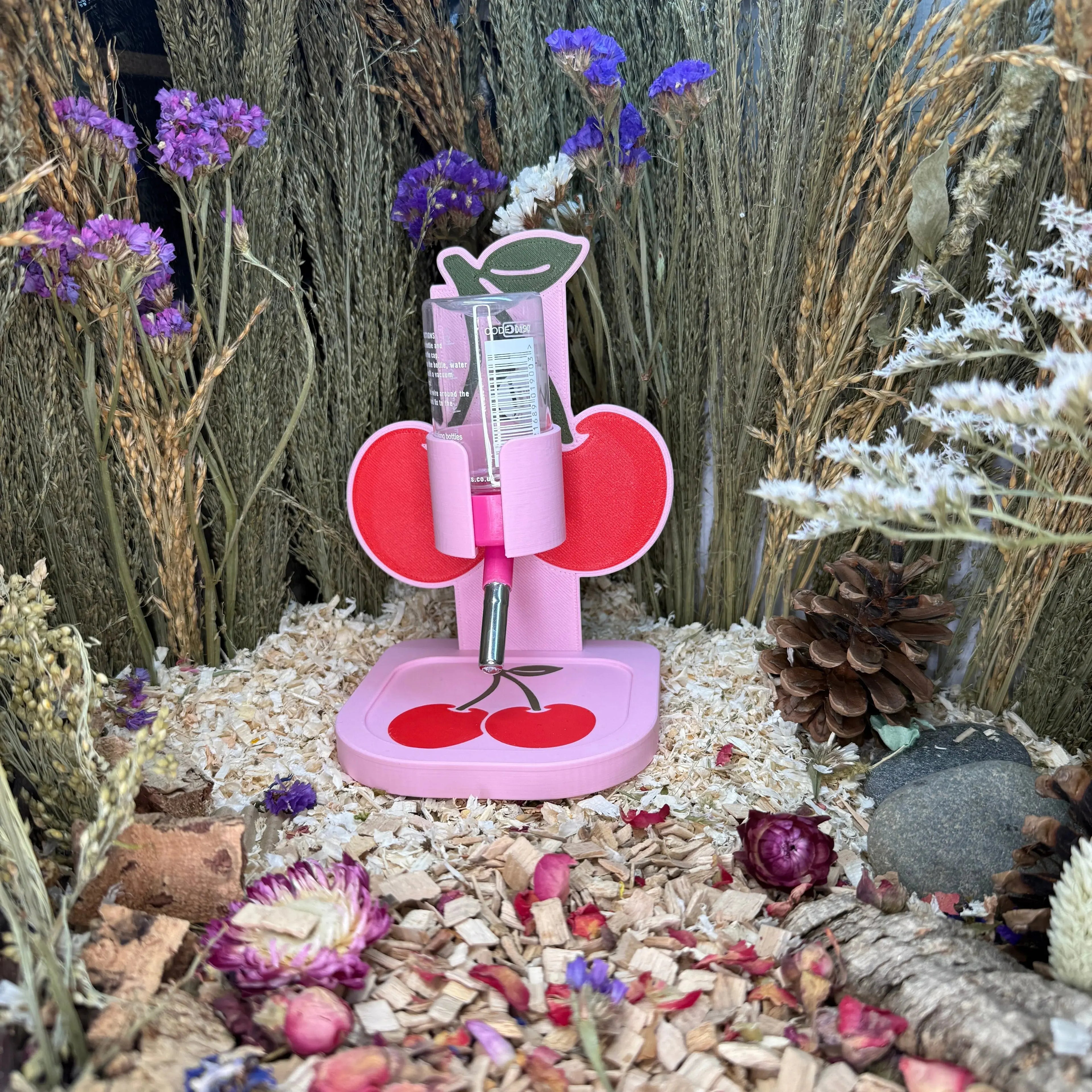 Cherries Adjustable Water Bottle Holder RoseLark Pet Products