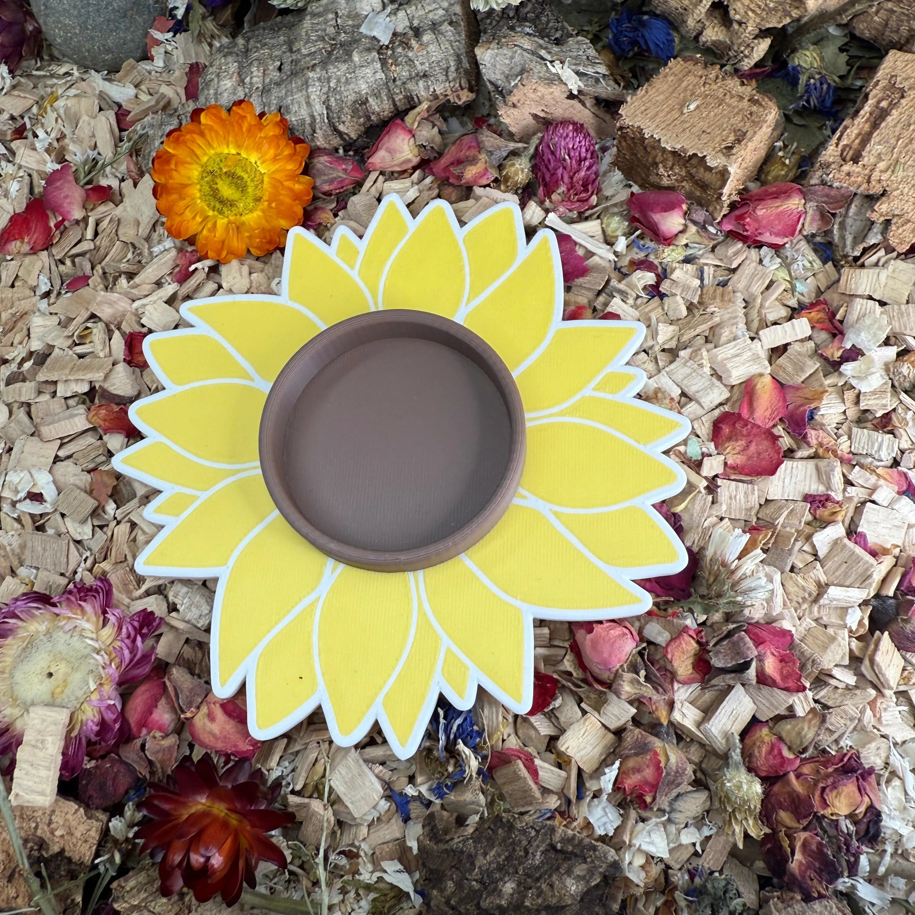 Sunflower Water bowl holder/Food Bowl RoseLark Pet Products