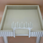 Rectangle Platform with Fence RoseLark Pet Products