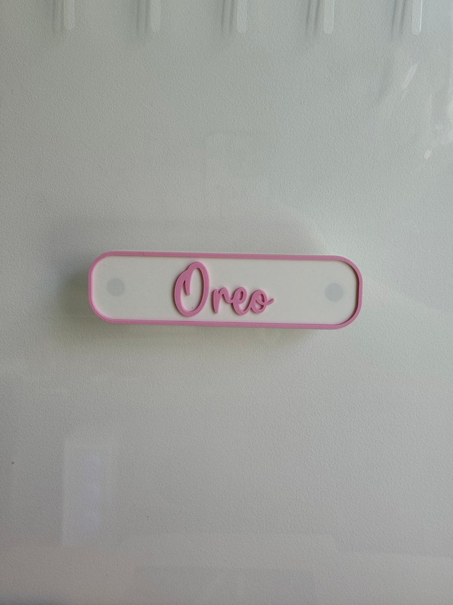 Enclosure Decoration Magnetic Personalised Hamster Name Plaque | RoseLark