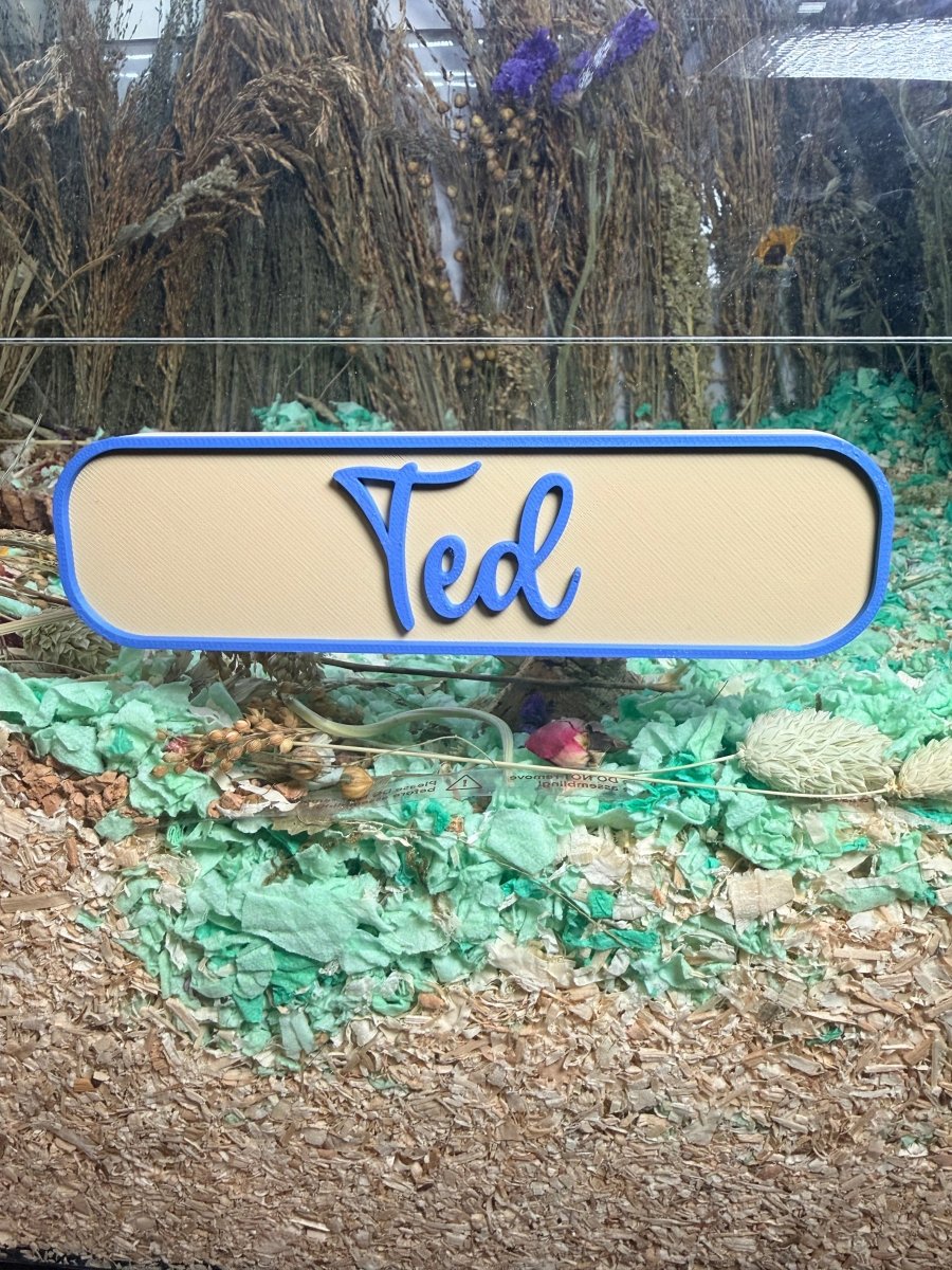 Enclosure Decoration Magnetic Personalised Hamster Name Plaque | RoseLark