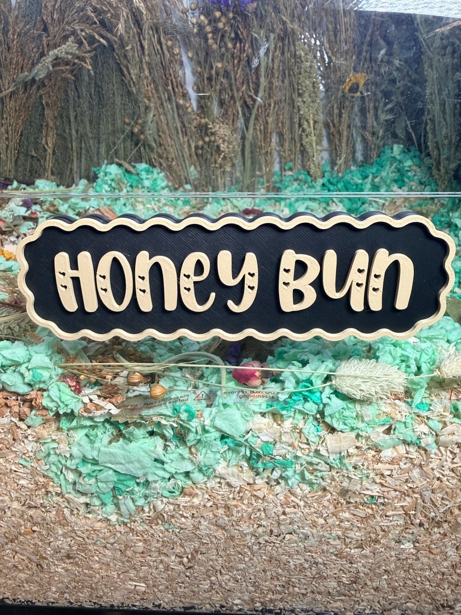 Enclosure Decoration Magnetic Personalised Hamster Name Plaque | RoseLark