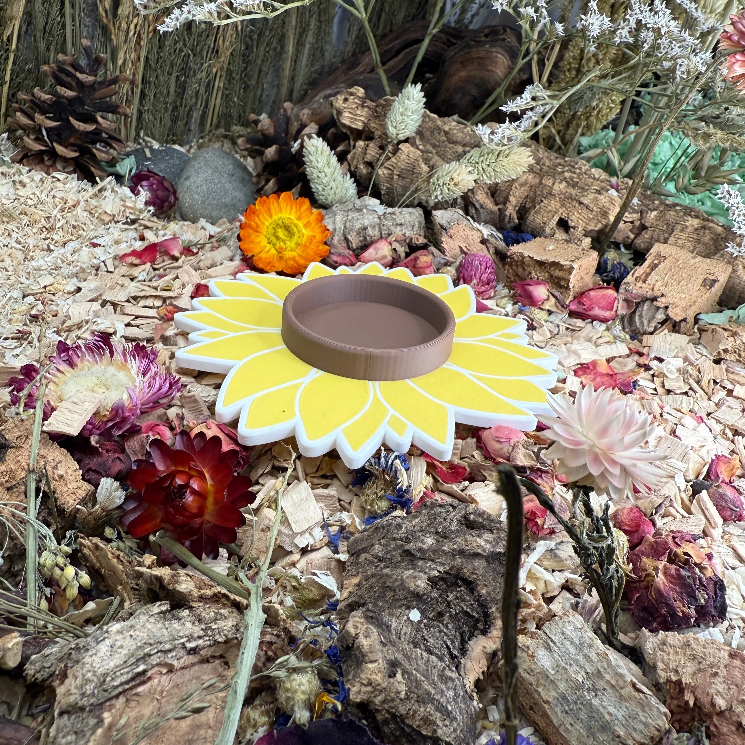 Food Bowl Sunflower Water bowl holder/Food Bowl RoseLark Pet Products