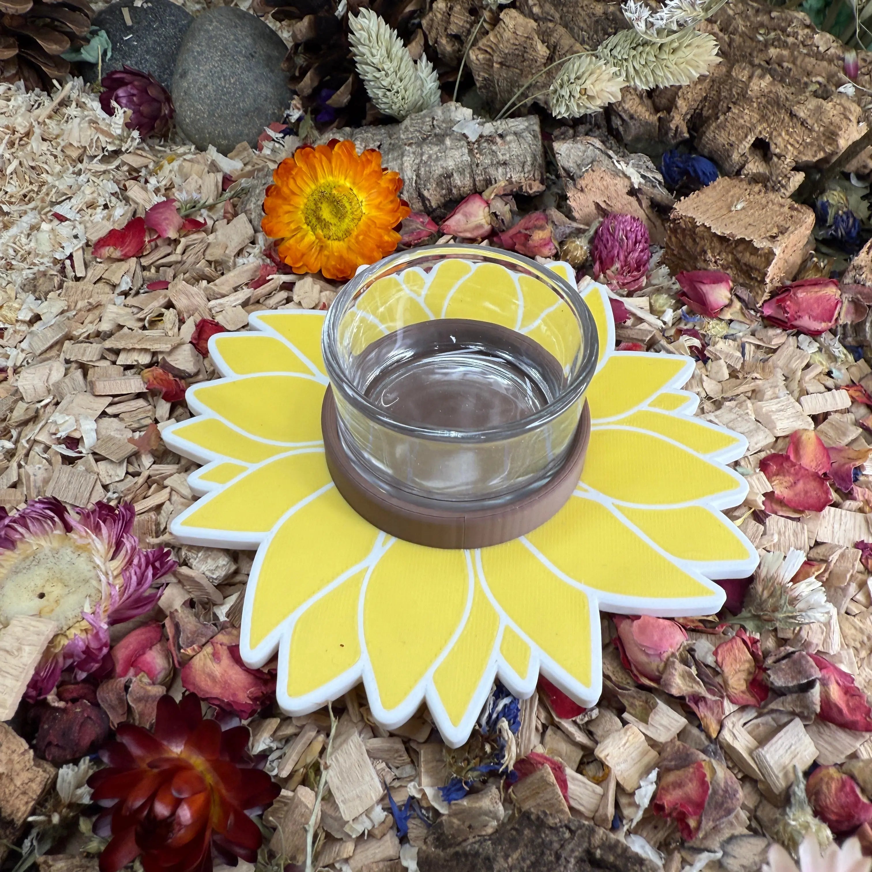 Food Bowl Sunflower Water bowl holder/Food Bowl RoseLark Pet Products