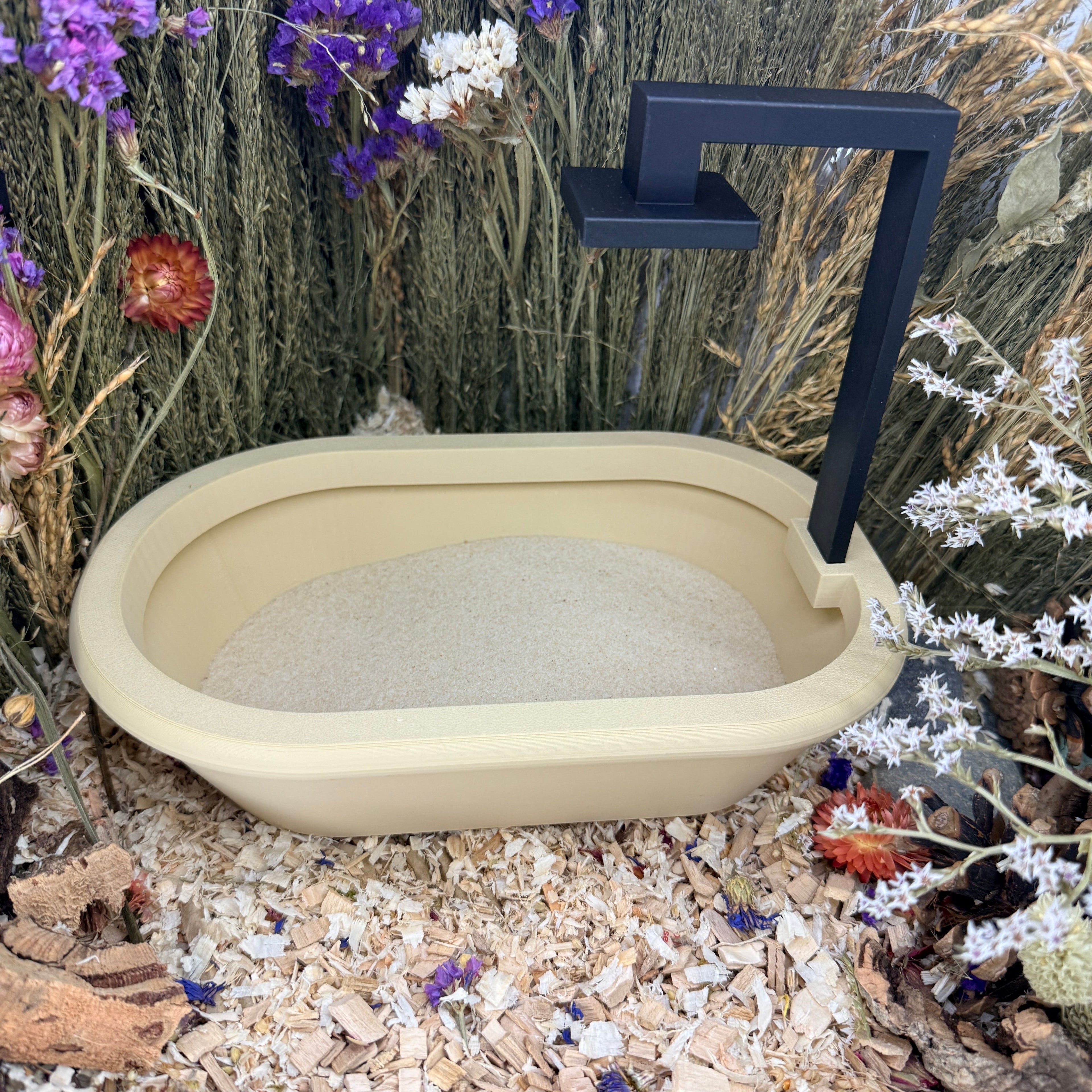 Sand Bath / Dig Box Bathtub Sand Bath & Dig Box RoseLark Pet Products