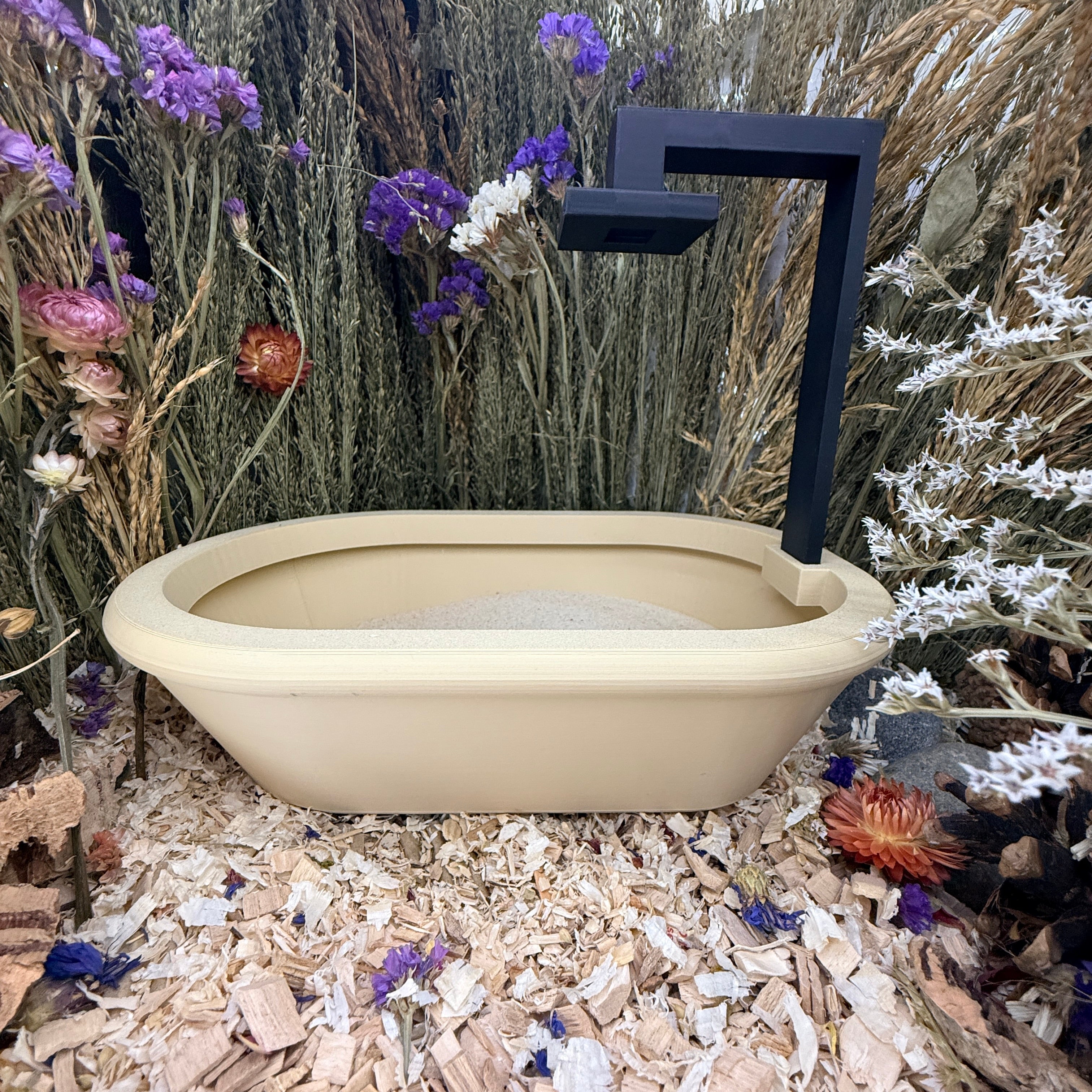 Sand Bath / Dig Box Bathtub Sand Bath & Dig Box RoseLark Pet Products