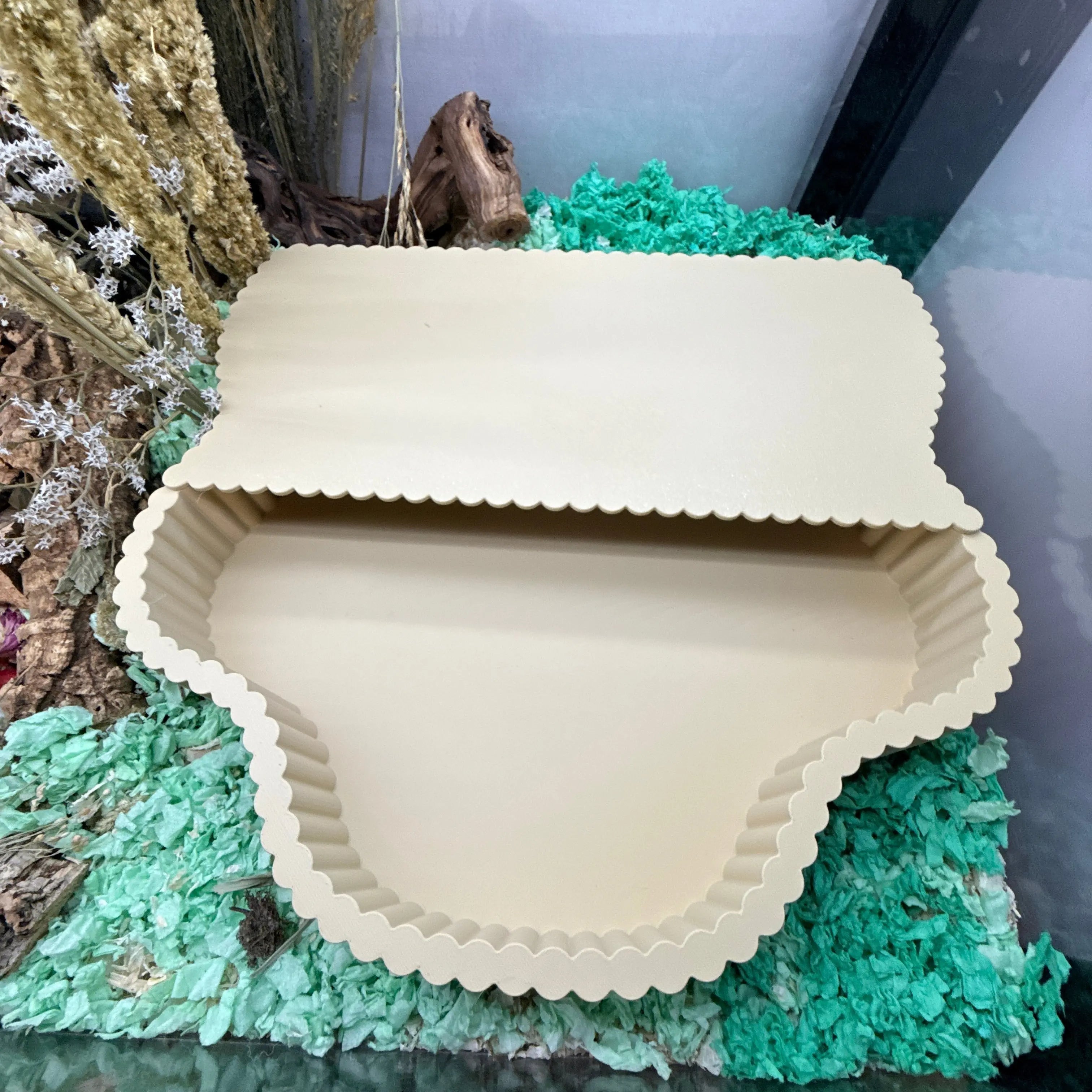 Sand Bath / Dig Box Dowel Effect Sand Bath (Optional Lid) RoseLark Pet Products