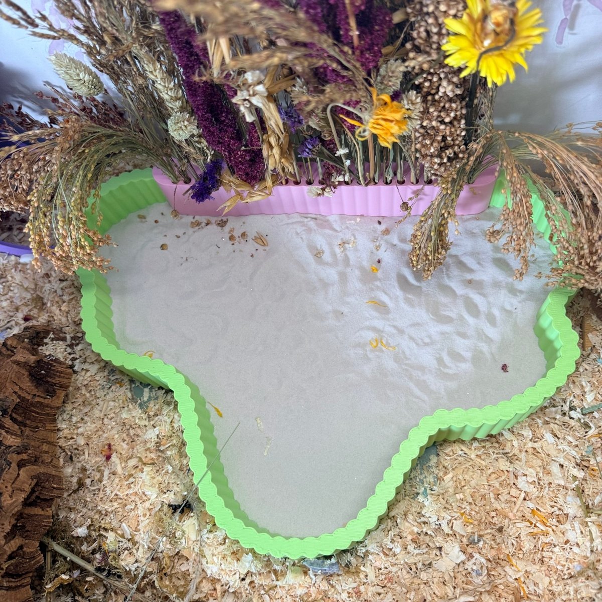 Sand Bath / Dig Box Meadow Dowel Effect Hamster Sand Bath | RoseLark