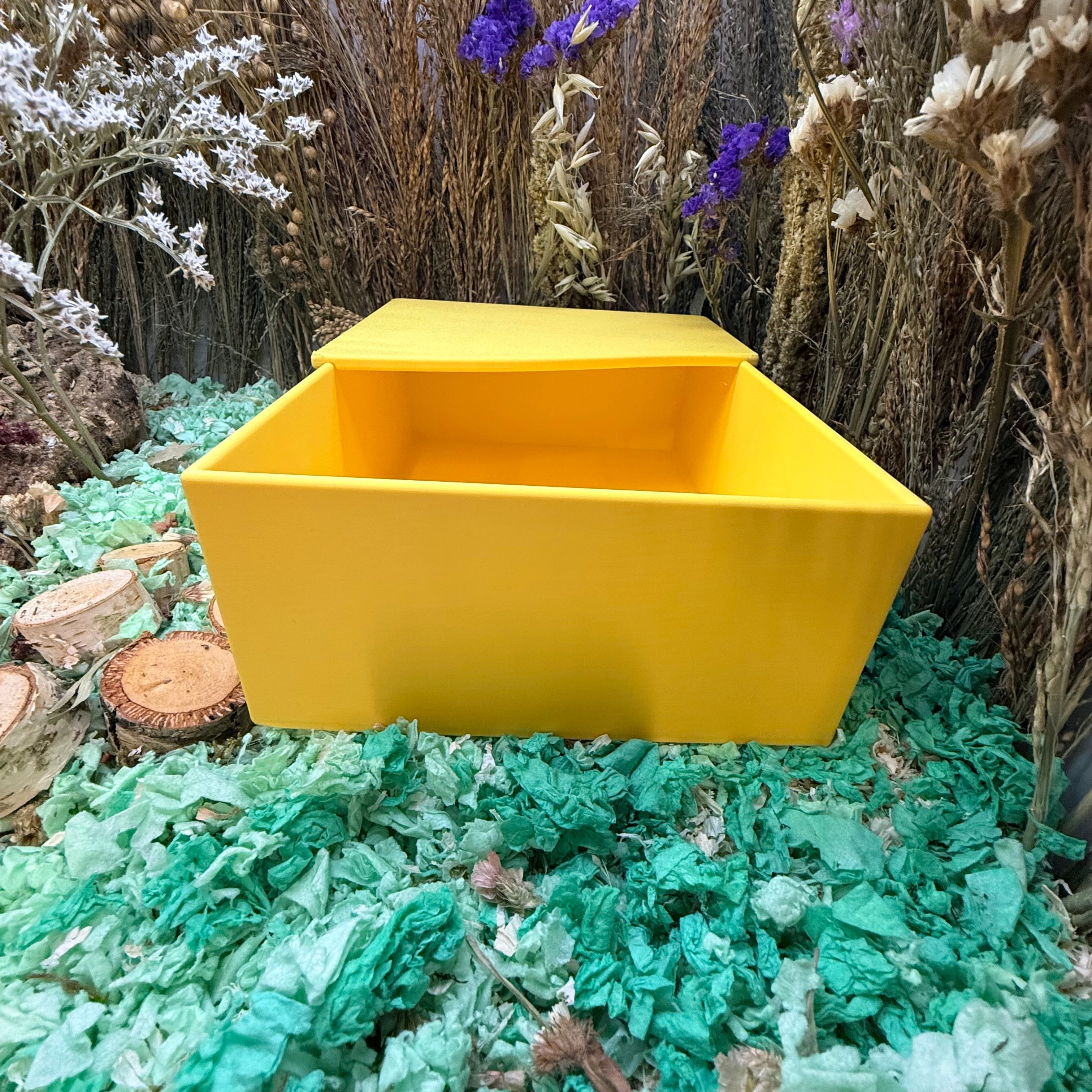 Sand Bath / Dig Box Rectangle Sand Bath with Lid RoseLark Pet Products