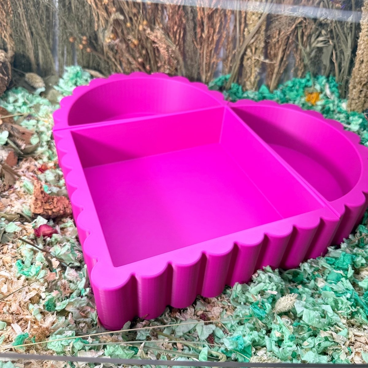 Sand Bath / Dig Box Scalloped 3 Piece Hamster Substrate Set | RoseLark