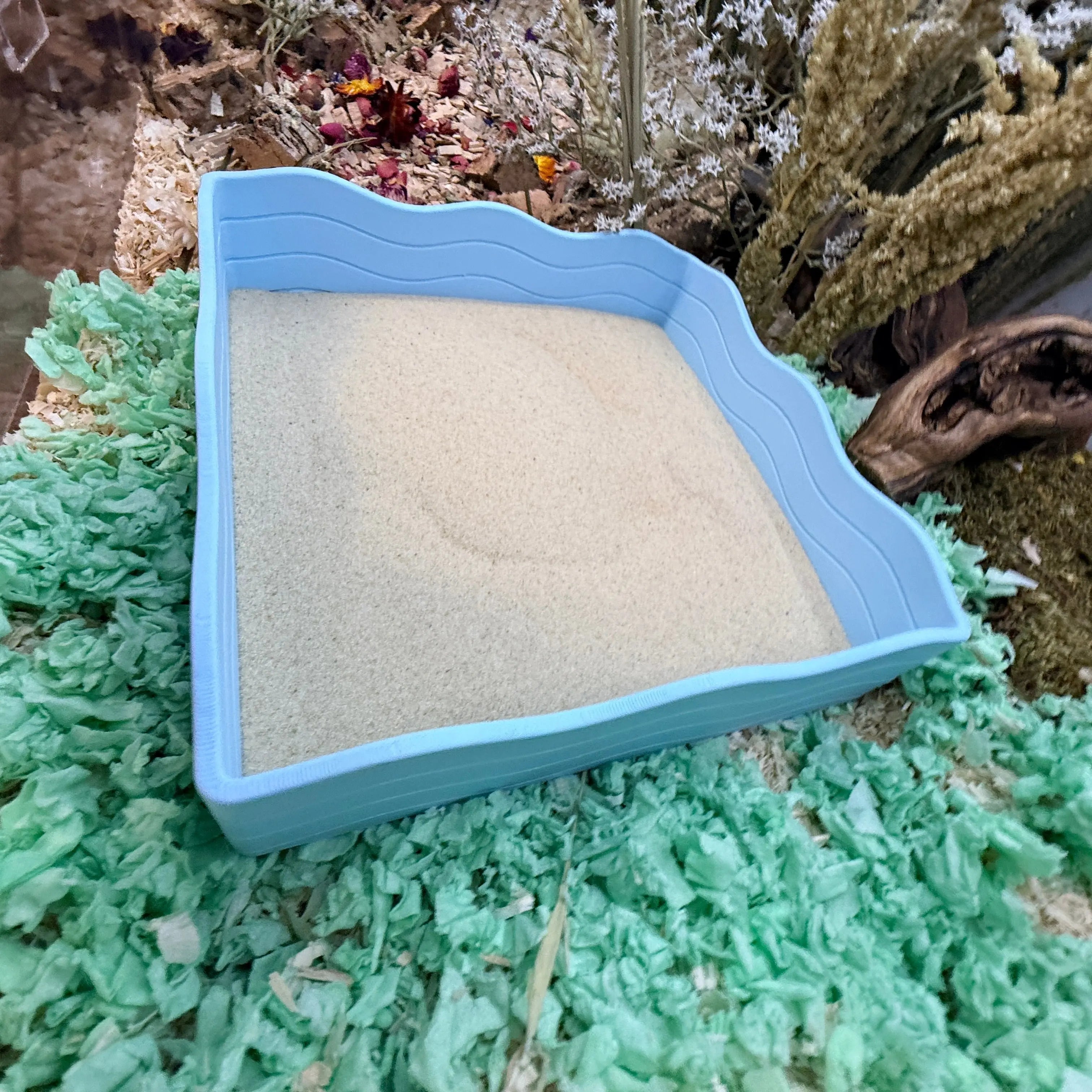 Sand Bath / Dig Box Wave Sand Bath & Dig Box RoseLark Pet Products