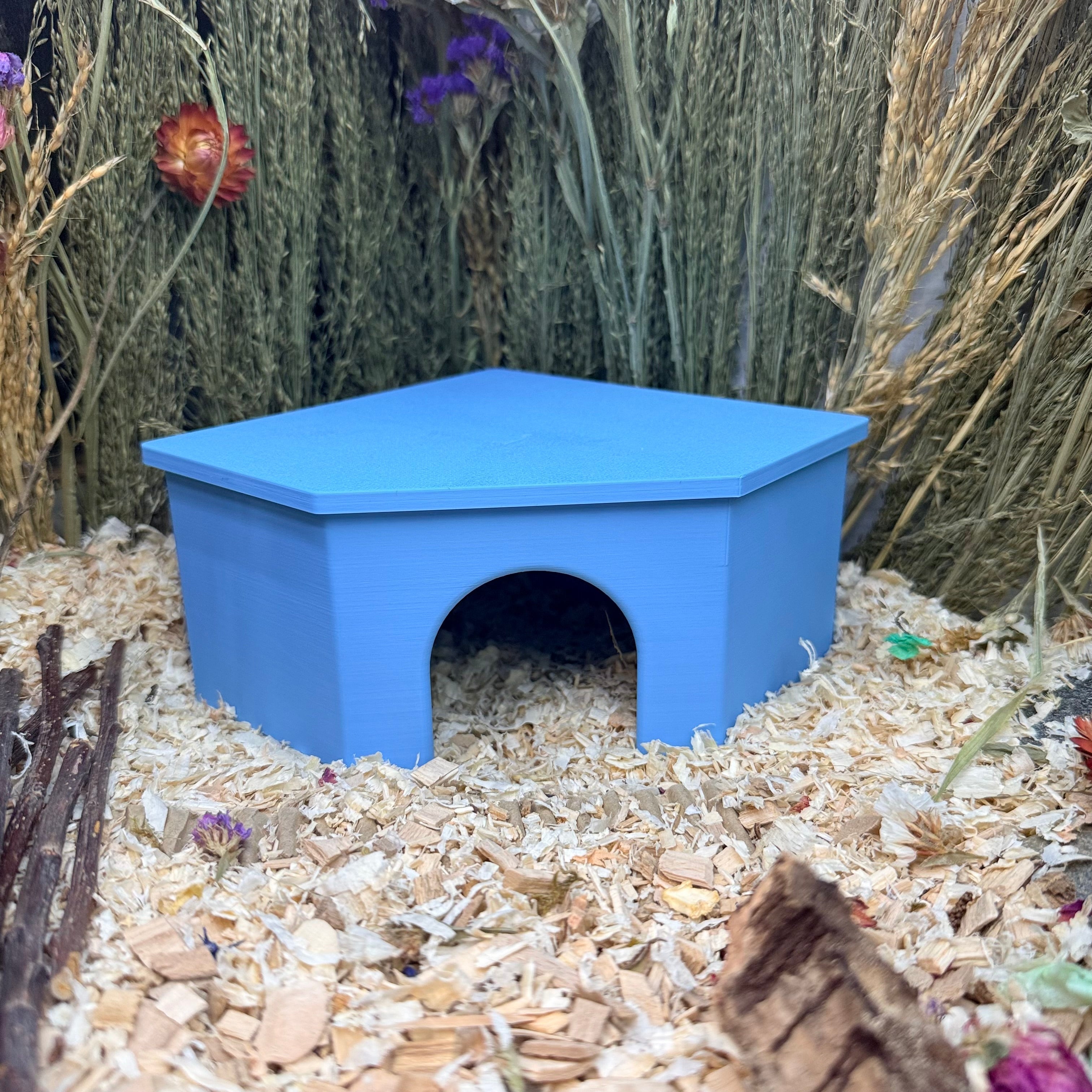 Small Pet Hide Corner Hide with Removable Lid RoseLark Pet Products
