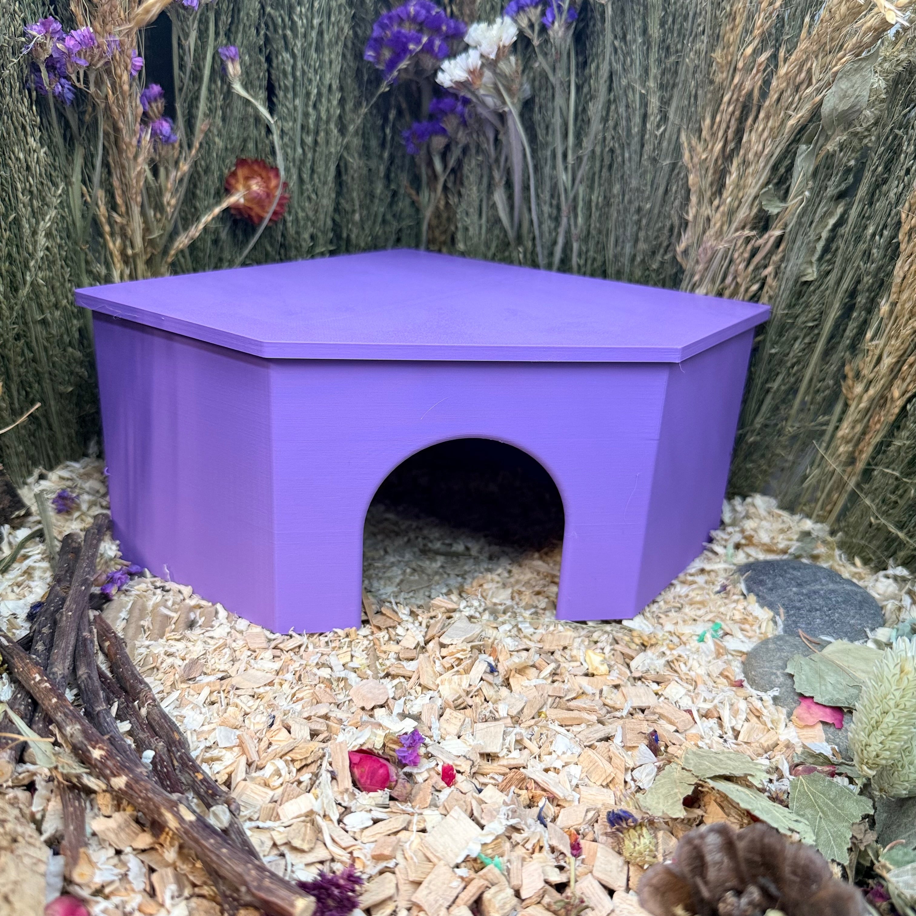 Small Pet Hide Corner Hide with Removable Lid | RoseLark