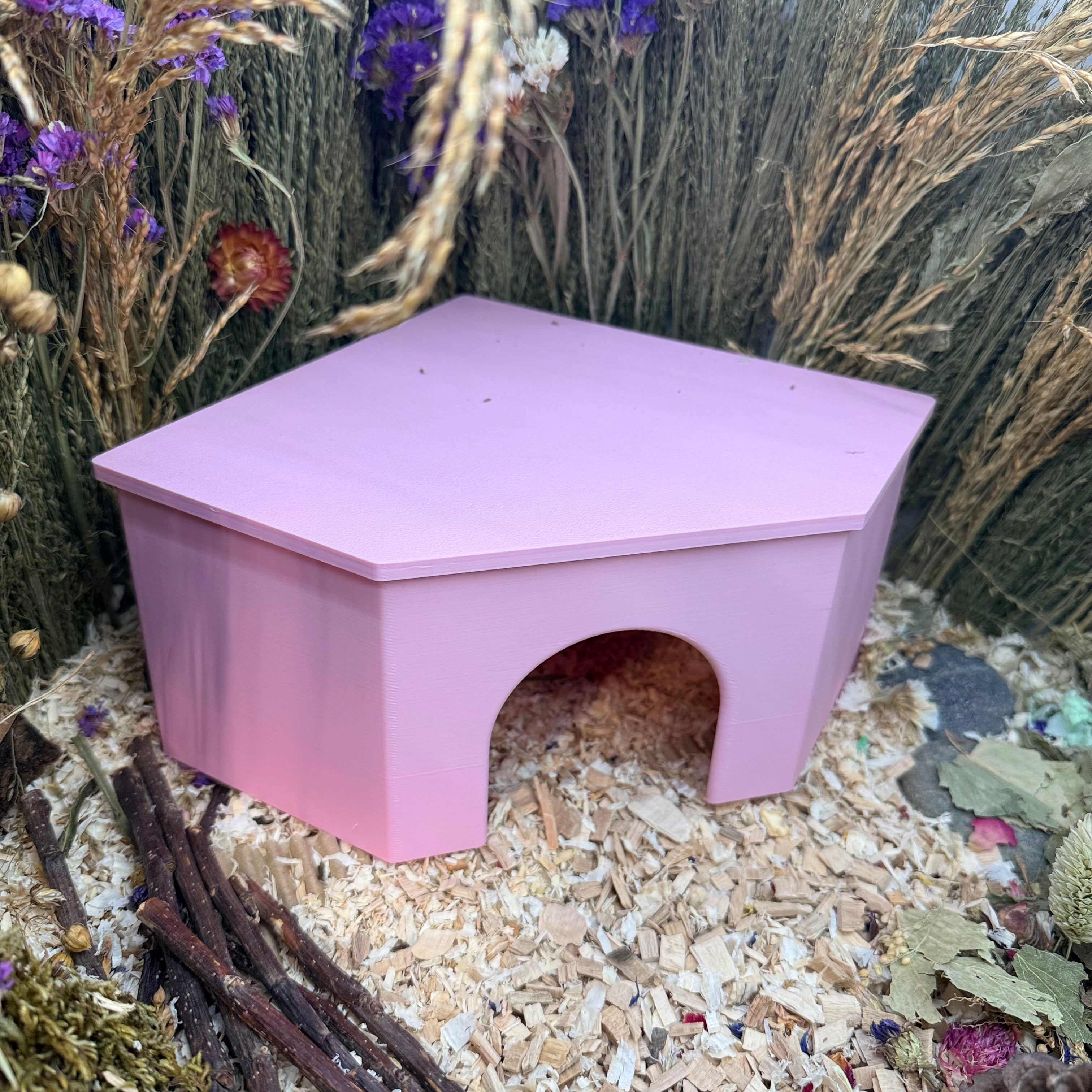 Small Pet Hide Corner Hide with Removable Lid | RoseLark