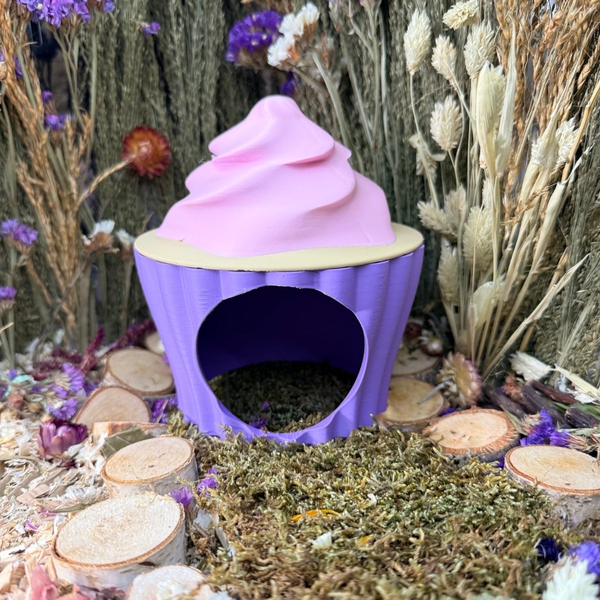 Small Pet Hide Cupcake Hide - Open Base | RoseLark