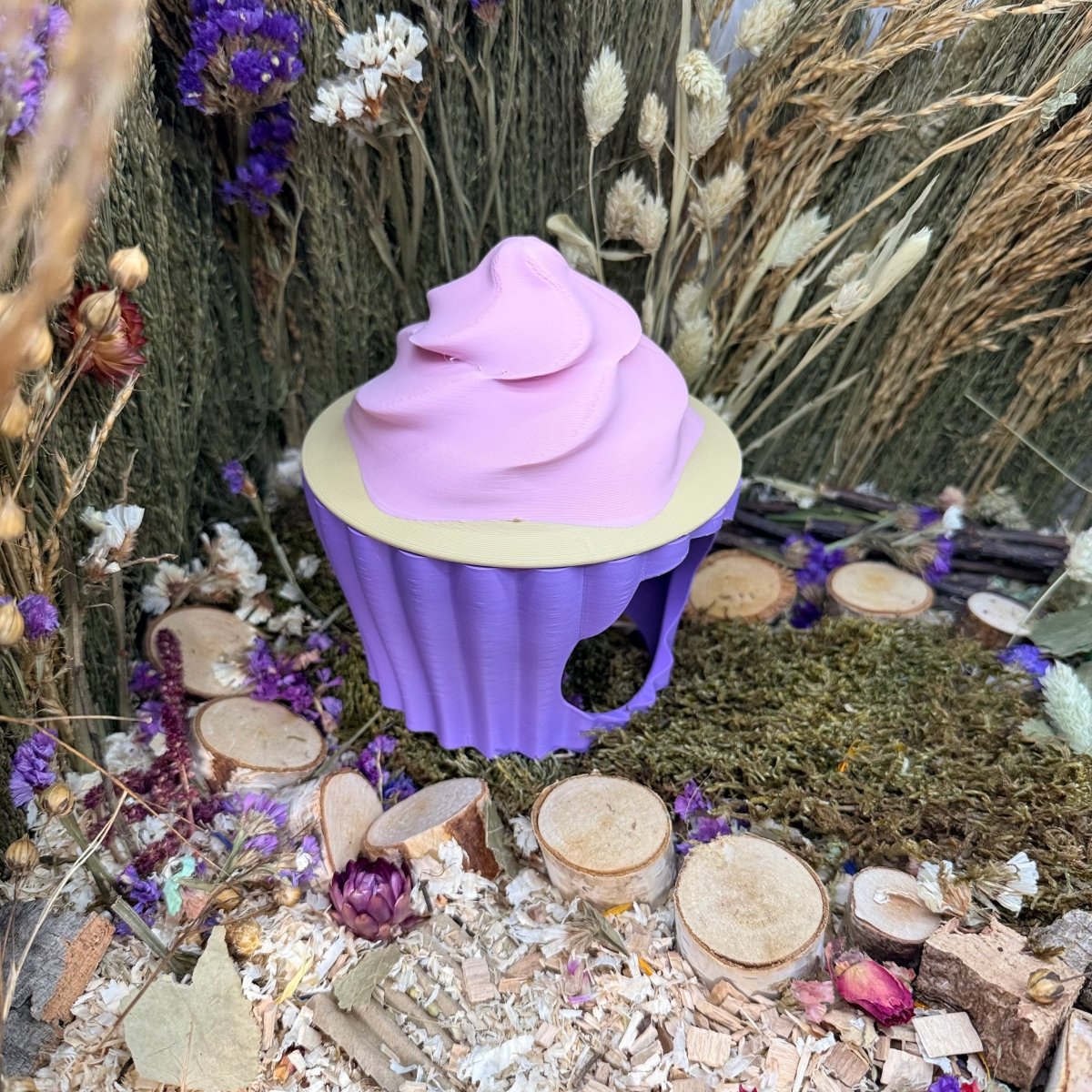 Small Pet Hide Cupcake Hide - Open Base | RoseLark