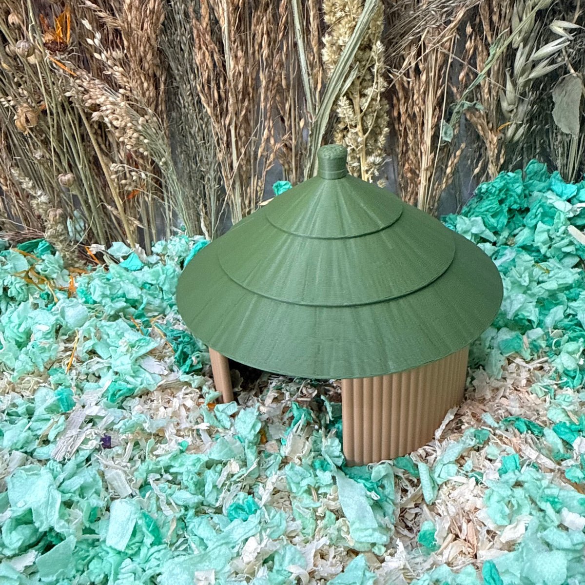 round hamster hide open base