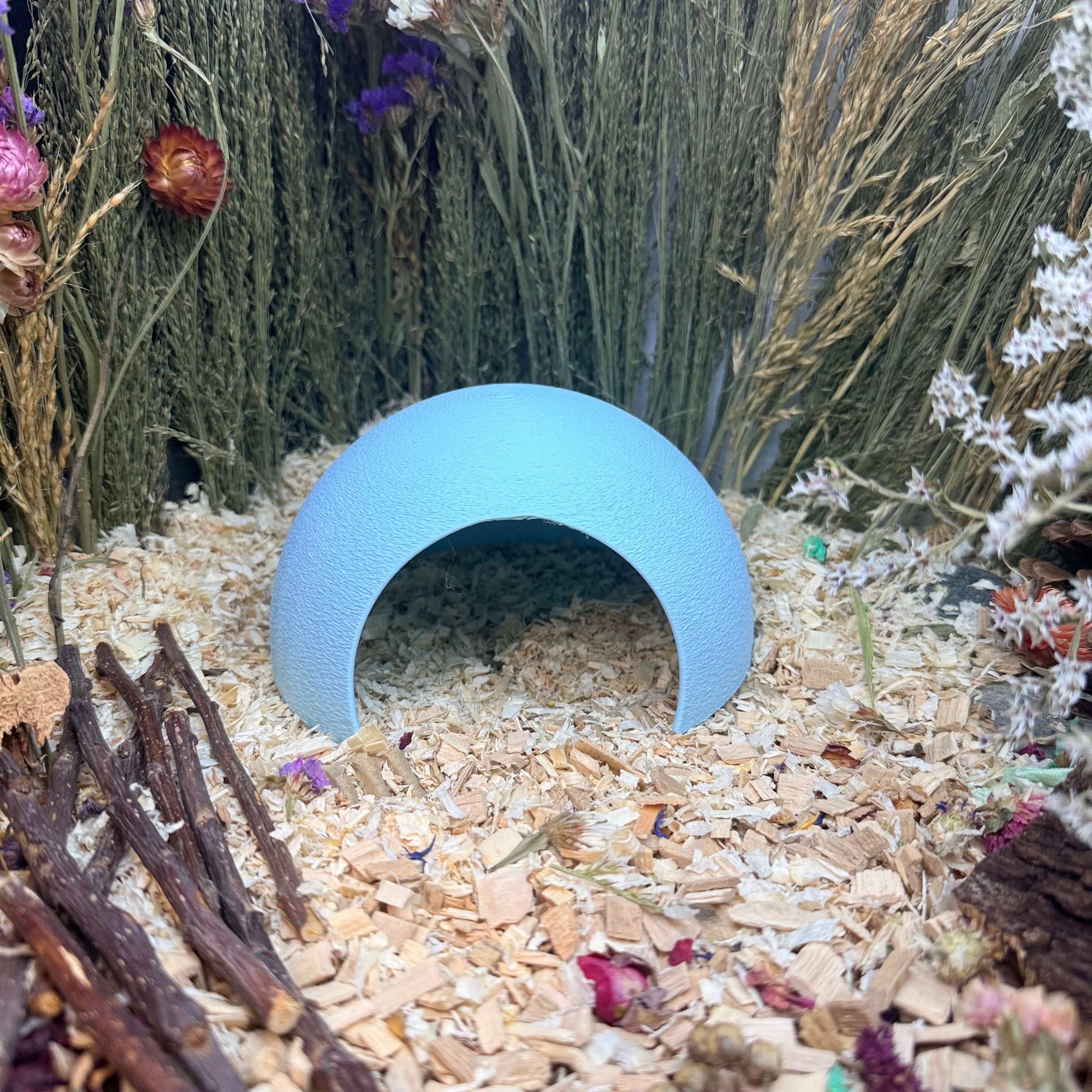 Small Pet Hide Half Coconut Cave Hamster Hideout RoseLark Pet Products