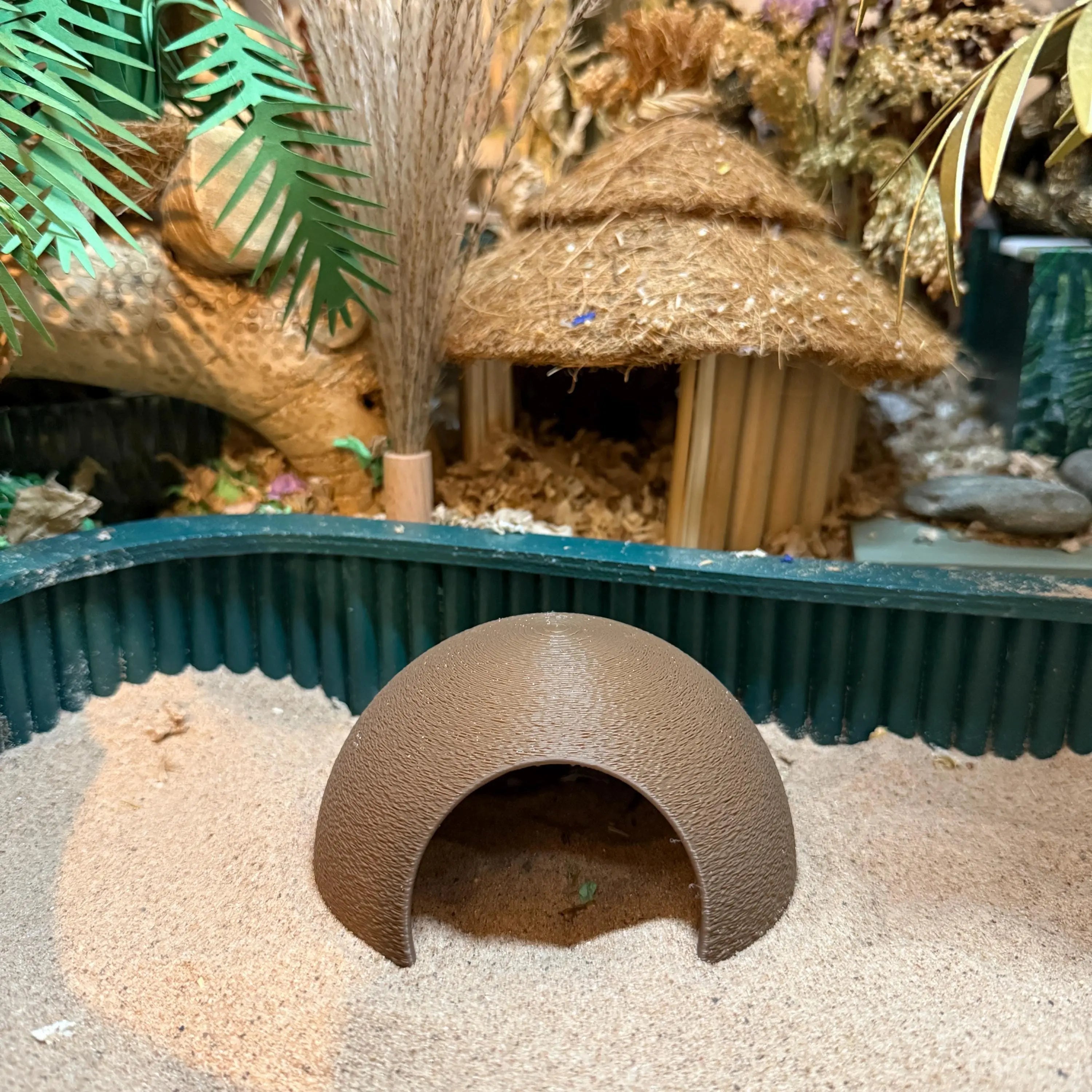 Small Pet Hide Half Coconut Cave Hamster Hideout RoseLark Pet Products