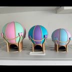 Three colourful hot air balloon-shaped hamster hides