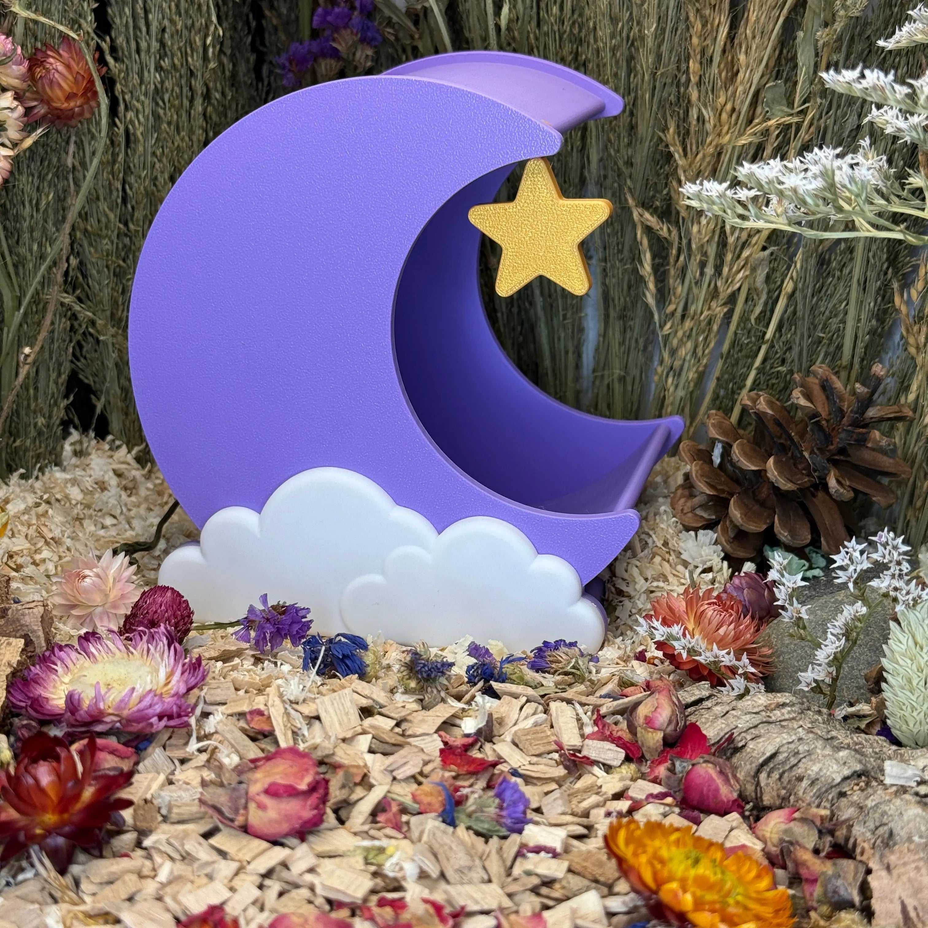 Small Pet Hide Moon Hide & Substrate Container RoseLark Pet Products