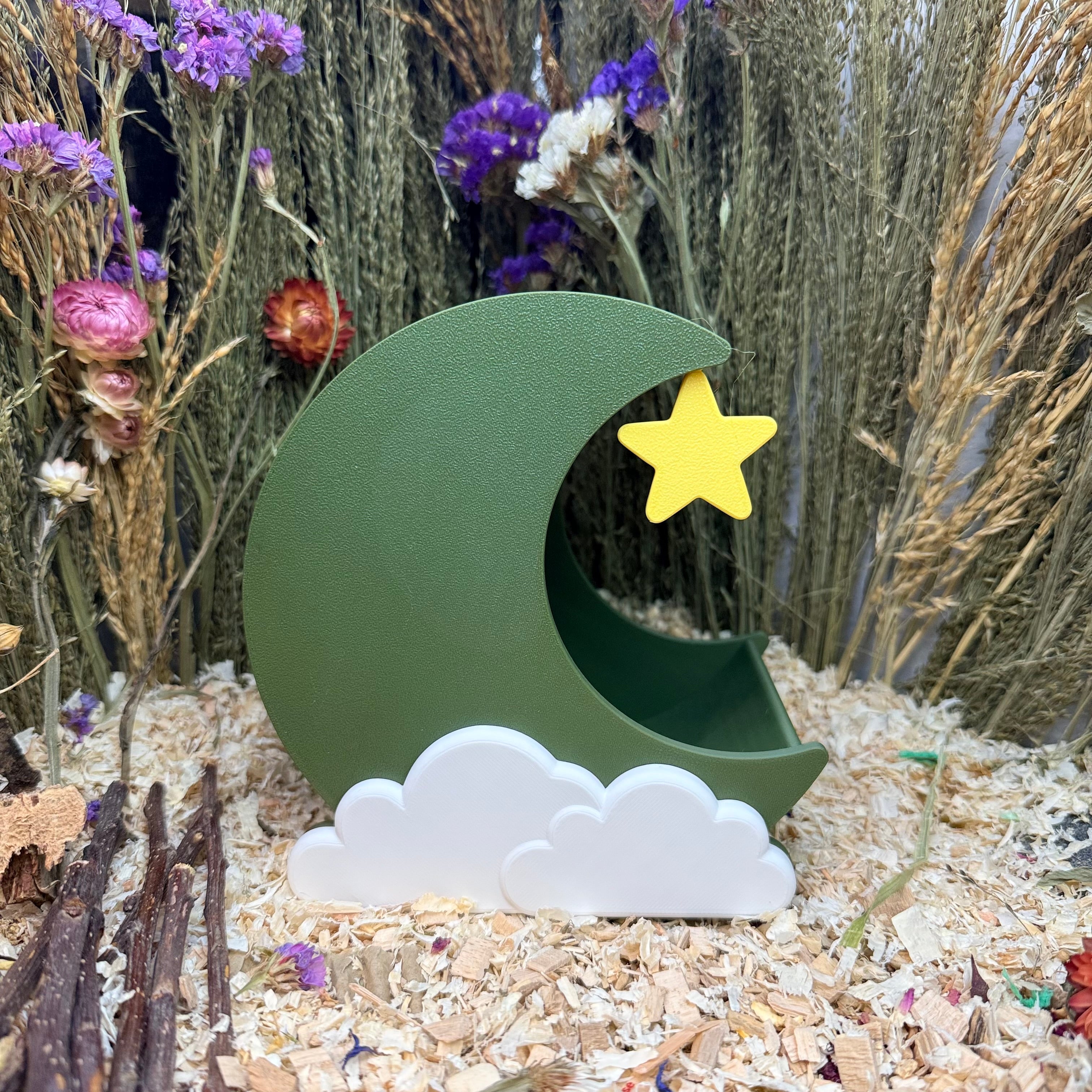 Small Pet Hide Moon Hide & Substrate Container RoseLark Pet Products