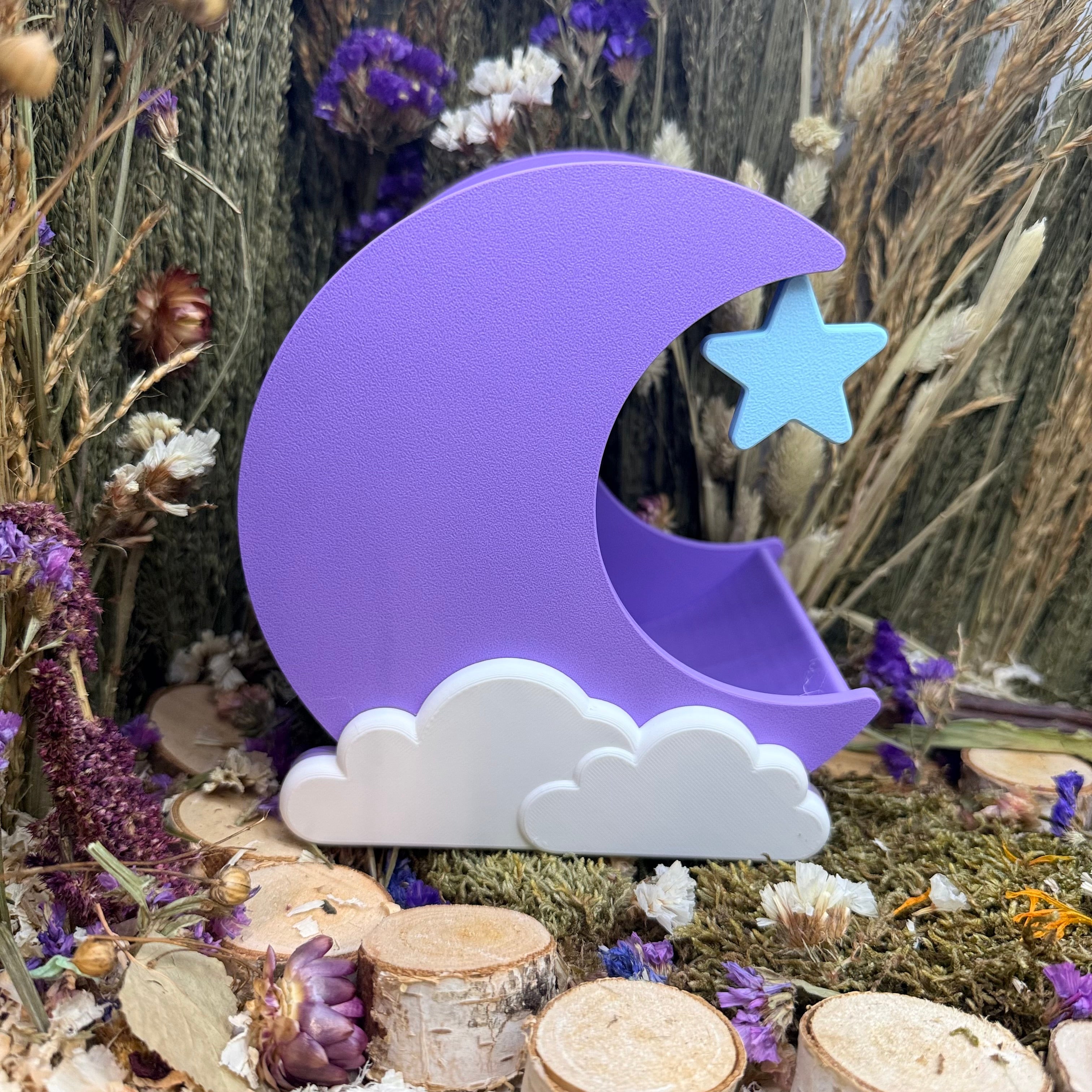 Small Pet Hide Moon Hide & Substrate Container | RoseLark
