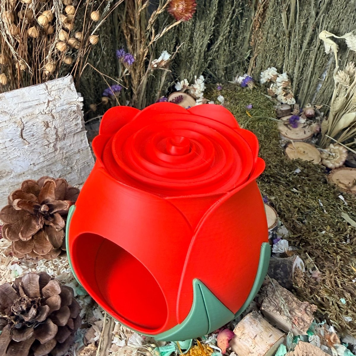 Small Pet Hide Rose Bud Hideout | RoseLark