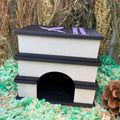Black and white stacked spell book hamster hideout