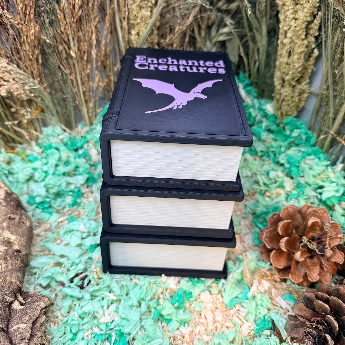 Witchy themed hamster cage accessory shaped as books