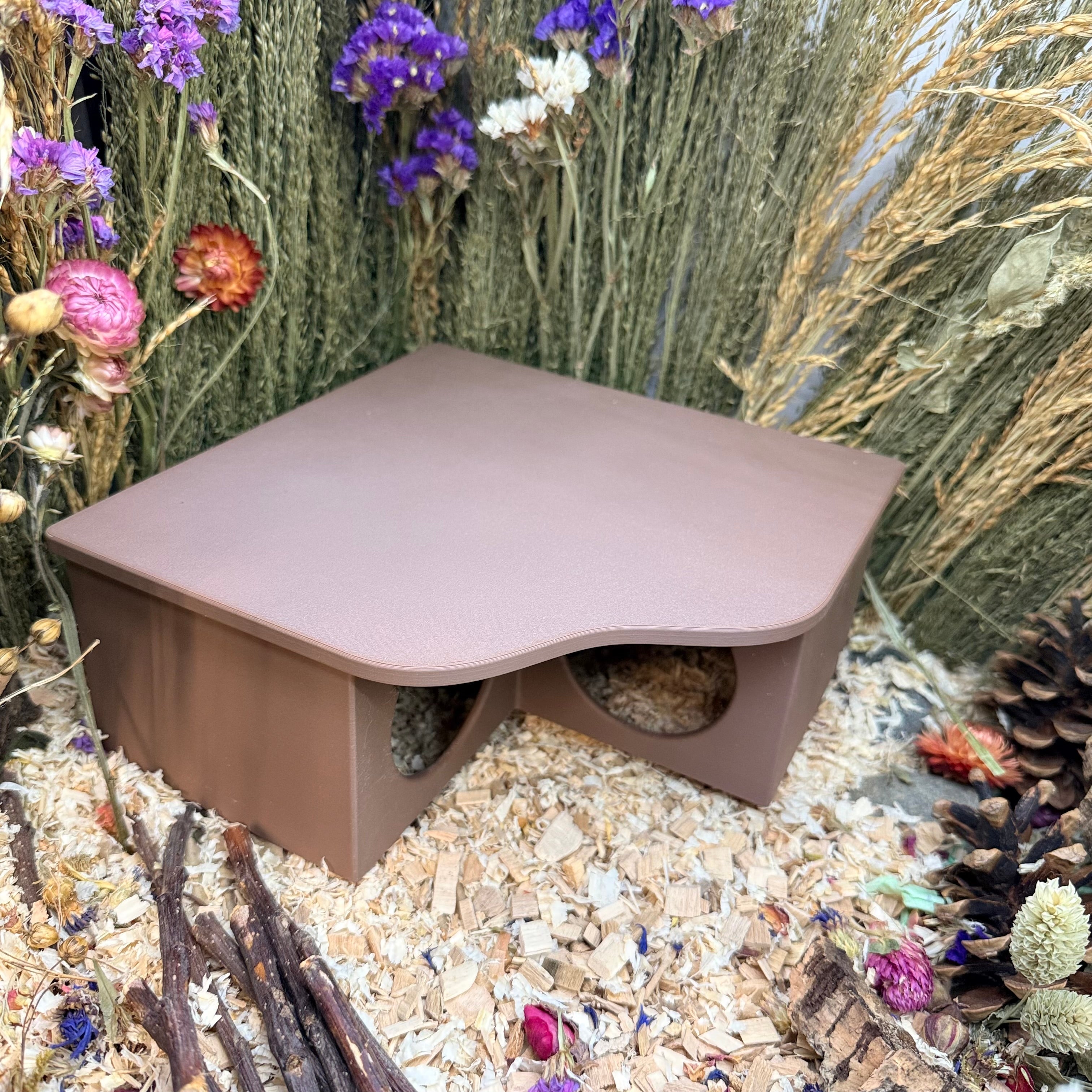 Small Pet Hide Three Chamber Hide with Removable Lid RoseLark Pet Products