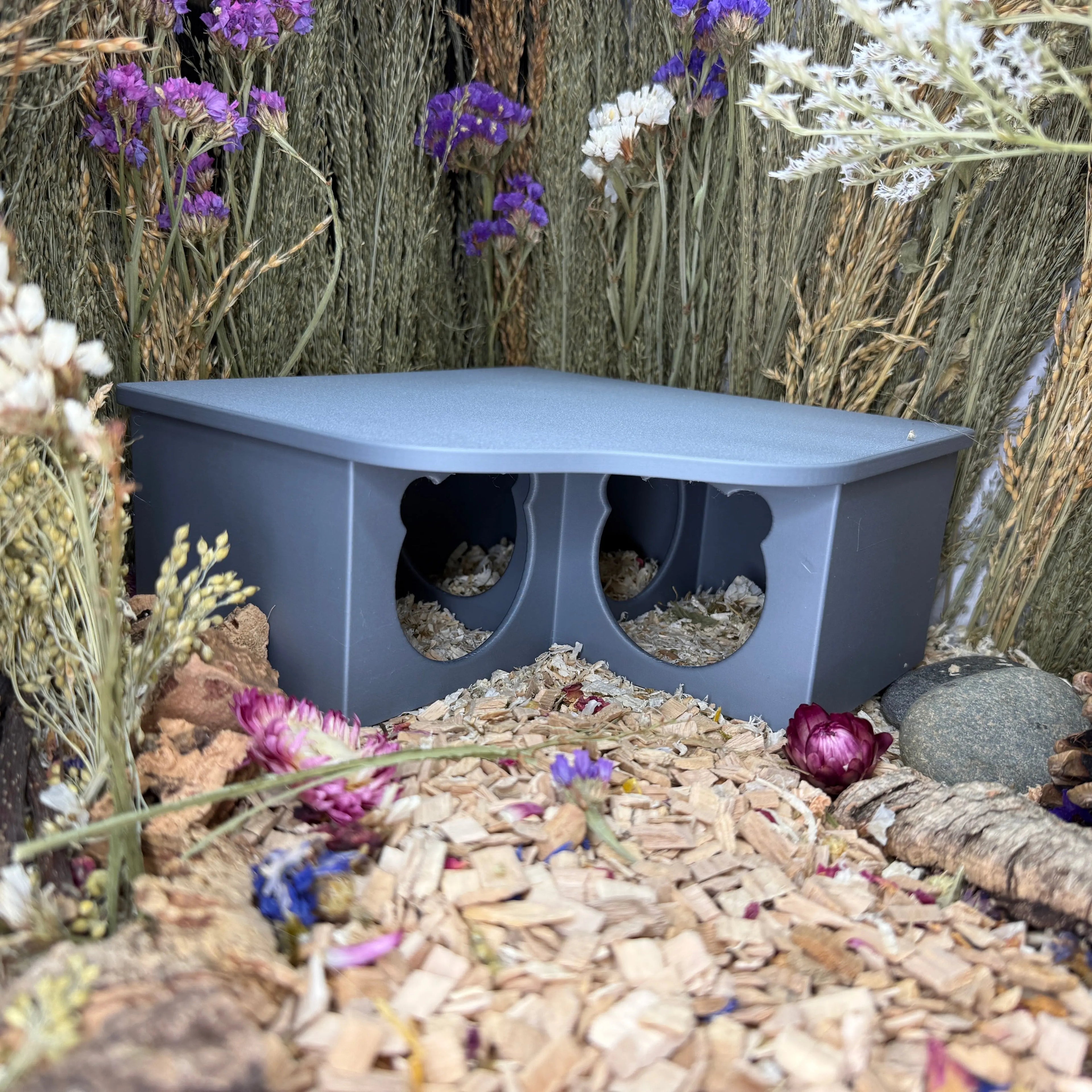 Small Pet Hide Three Chamber Hide with Removable Lid RoseLark Pet Products