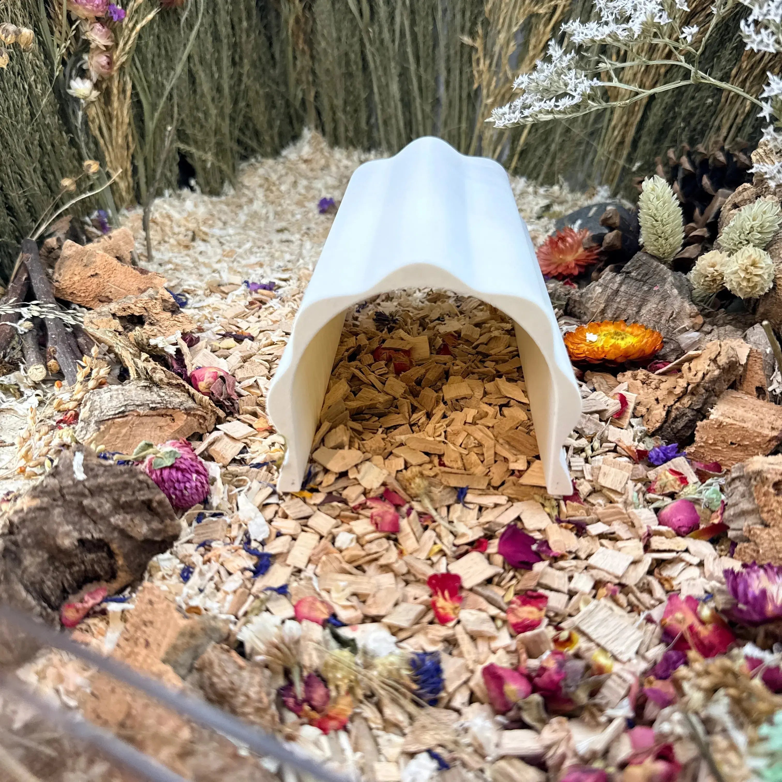 Small Pet Hide Wavy Tunnel Hide RoseLark Pet Products