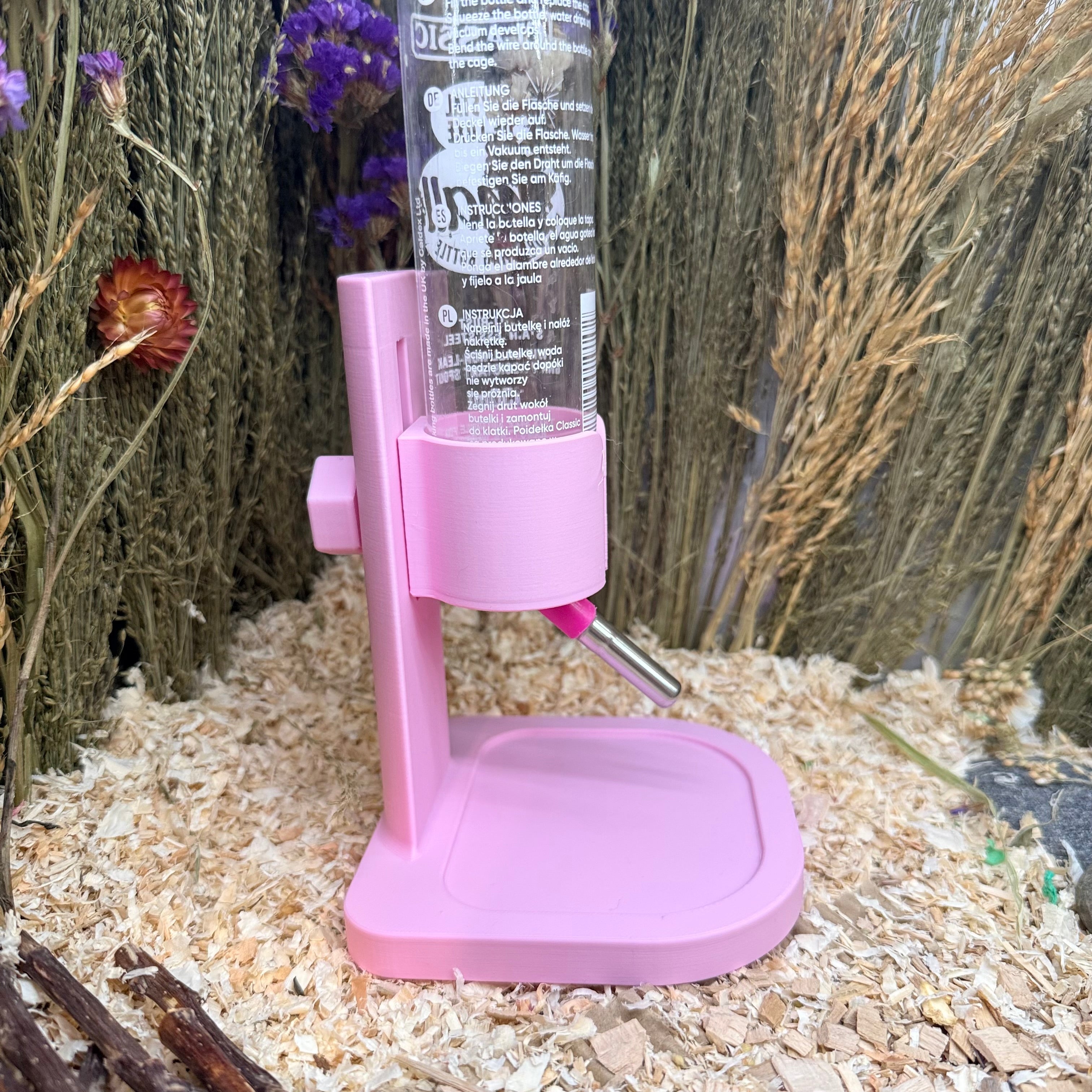 Water Bottle Holder Adjustable Height Free Standing Pet Water Bottle Holder RoseLark Pet Products