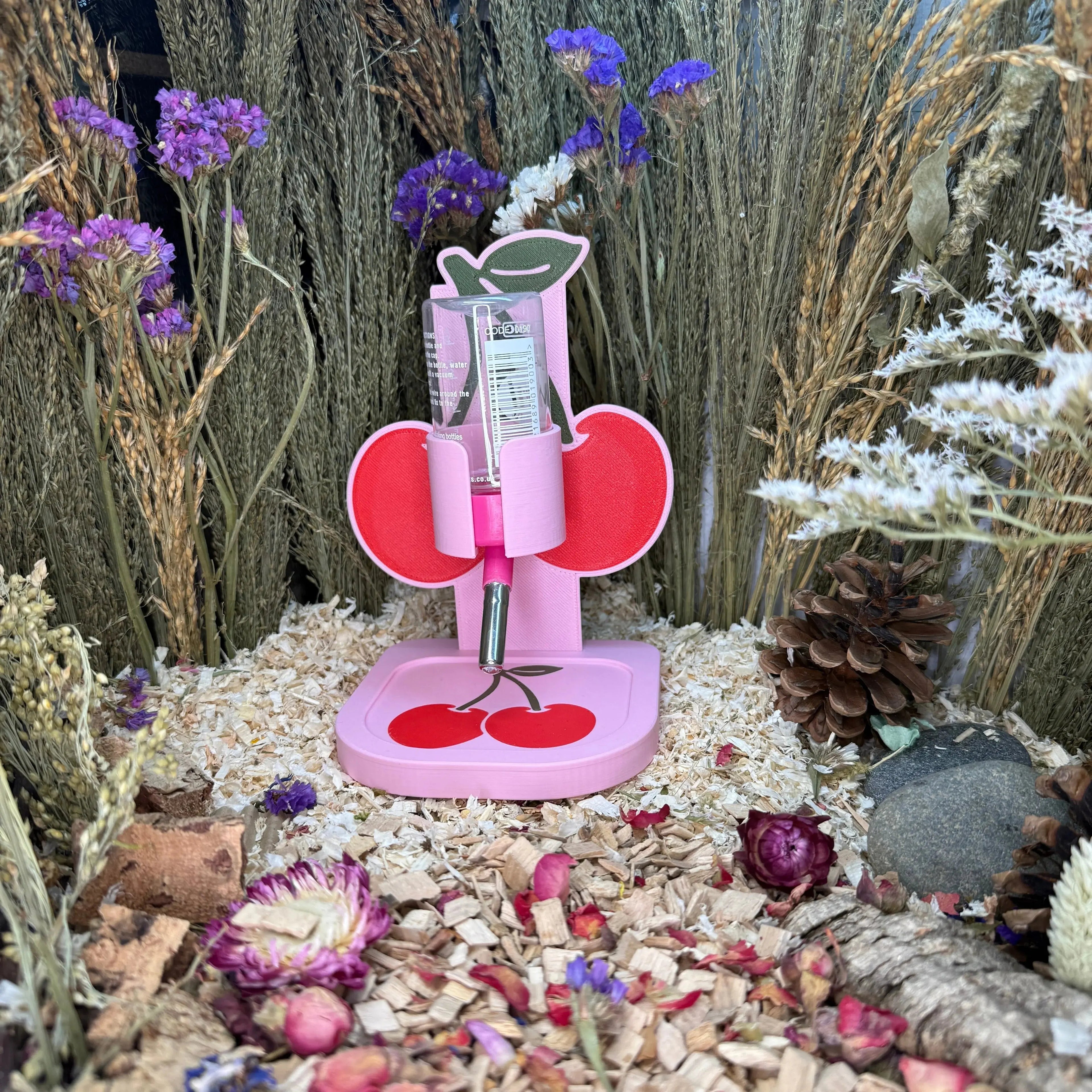 Water Bottle Holder Cherries Adjustable Water Bottle Holder RoseLark Pet Products